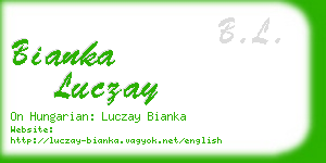 bianka luczay business card